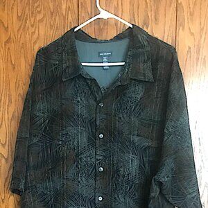 Van Heusen Black Summer Cabana Shirt Size 4XLT